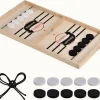 sling puck game, fast sling puck game, hockey board game, sling puck board game, wooden hockey game