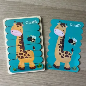 Erhaltenes 3D Holzstreifen Cartoon Puzzle vom Kunden T***a.