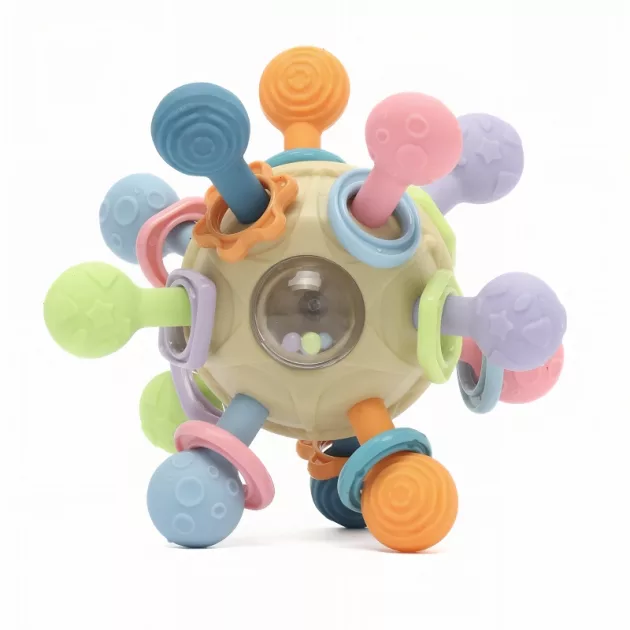 montessori toy, sensory toy, teether toy, teether, rattle toy, development toy, silicone teether, rattle ball