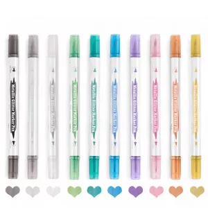 marker pens, metallic markers, glitter markers, dual tip marker, metallic marker pens